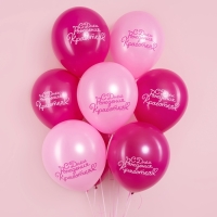 Воздушный шар латексный 12" "С днем рождения, Красотка!" 2ст., набор 25 шт.