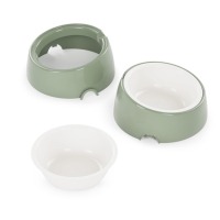 Лего-миска для животных с наклоном "Юта" 0,3л бело- фисташковый