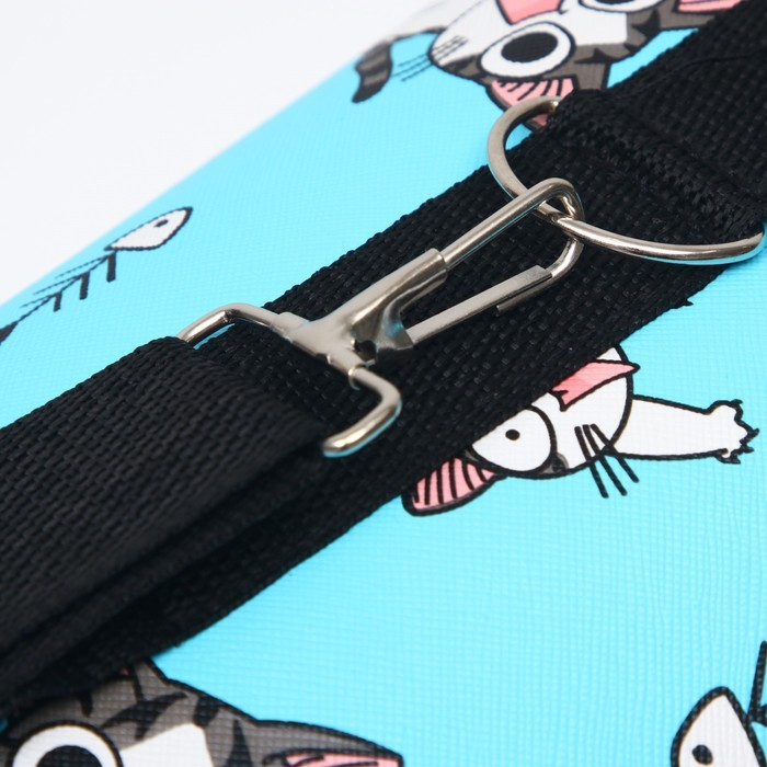 Сумка - переноска для животных Сумка - переноска для животных "Играющие котики", голубая, размер L, 53 х 21 х 29 см