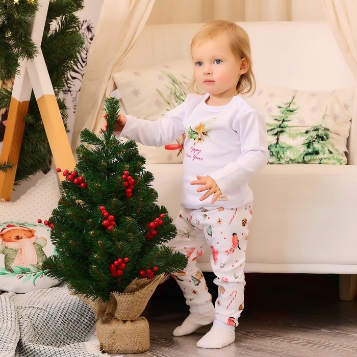 Пижама детская MINAKU Пижама детская MINAKU "Winter", цвет белый, рост 80-86 см