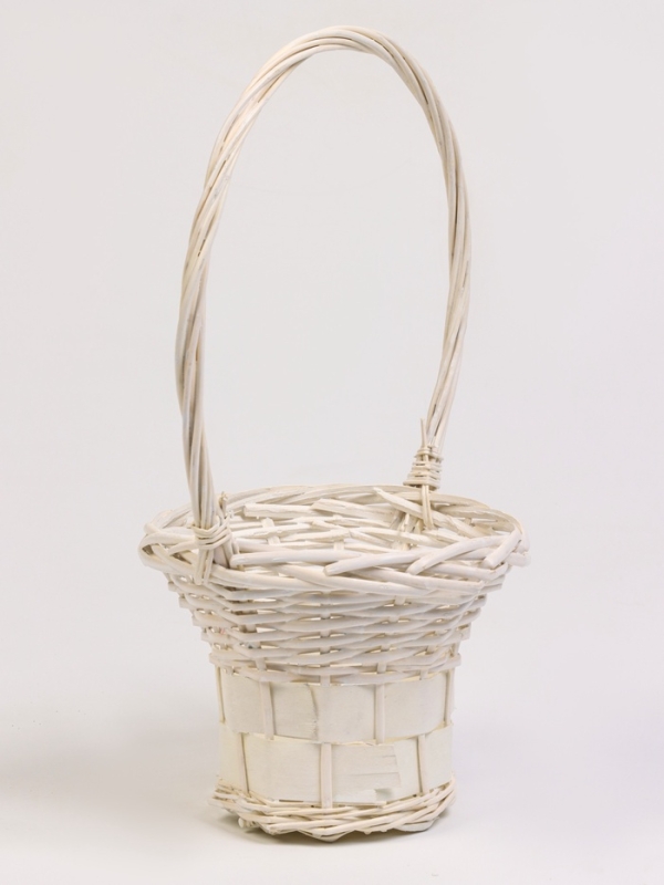 Набор 3 шт корзин плетеных 28х28х16, 22х22х15, 19х19х14 см, плетеная ручка h=_ см, серый