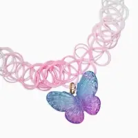 Бусы детские "Выбражулька" бабочки, чокер, цветные в золоте