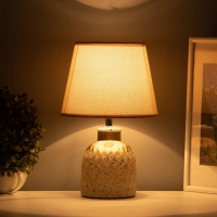 Настольная лампа с абажуром RISALUX &laquo;Овация&raquo;, 1&times;Е14, 40 Вт, бежевый, 22&times;22&times;31 см