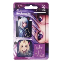 Закладки магнитные для книг, набор 4 штуки, MESHU "Neko" Закладки магнитные для книг, набор 4 штуки, MESHU "Neko"