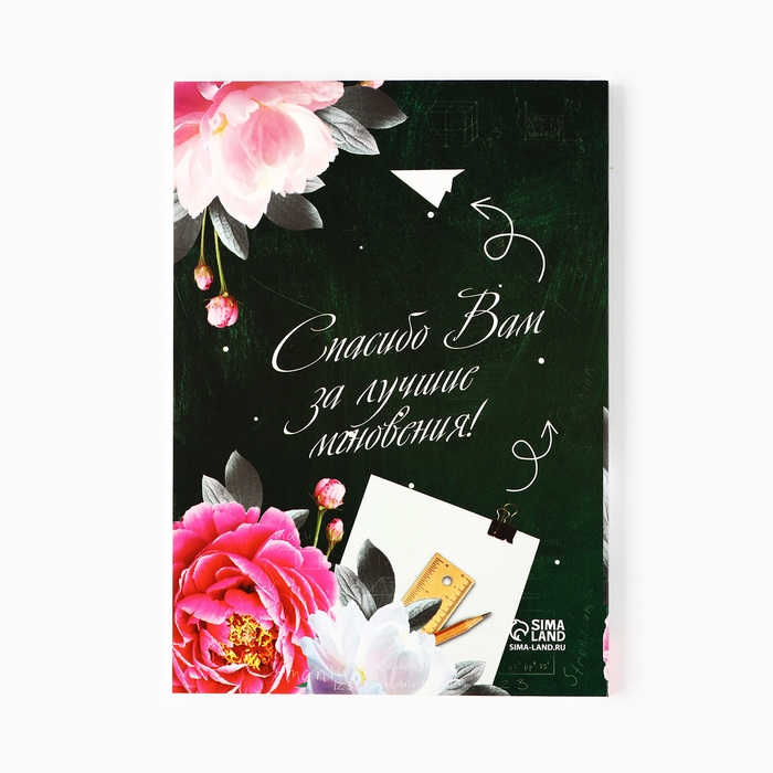 Подарочный набор ежедневник и мыльные лепестки &laquo;Учителю: Золотой учитель&raquo;