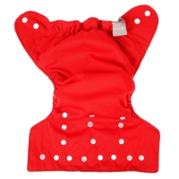 Многоразовый подгузник, угольно-бамбуковая ткань, 3-15 кг, цвет красный, Крошка Я