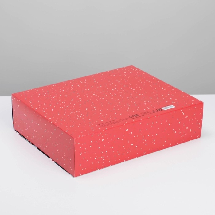 Коробка подарочная новогодняя складная двухсторонняя &laquo;Новогодние истории&raquo;, 31 х 24.5 х 8 см, Новый год