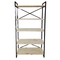 Стеллаж для склада, металл, напольный, 5 полок, 174&times;89&times;33 см, чёрный