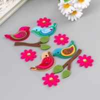 Наклейки из фетра "Птички" (набор 11 шт) ассорти Наклейки из фетра "Птички" (набор 11 шт) ассорти