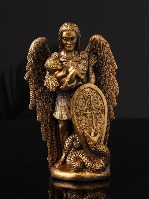 Фигура "Архангел Михаил" 14х9х4 см, бронза