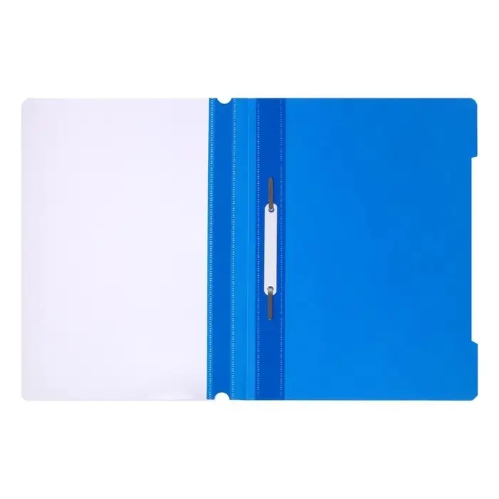 Папка-скоросшиватель Calligrata, А4, 120 мкм, синяя, прозрачный верх