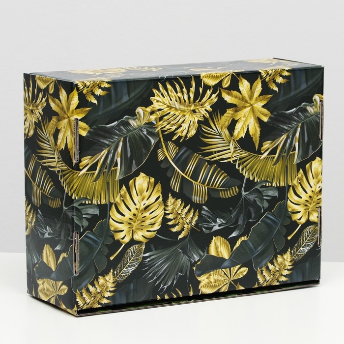 Подарочная коробка, двусторонняя, "Тропики" 27 х 21 х 9 см