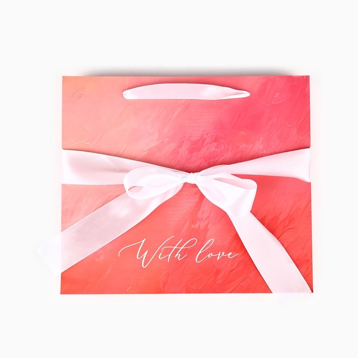 Пакет ламинированный с лентой &laquo;С любовью&raquo;, M 30 &times; 9 &times; 26 см