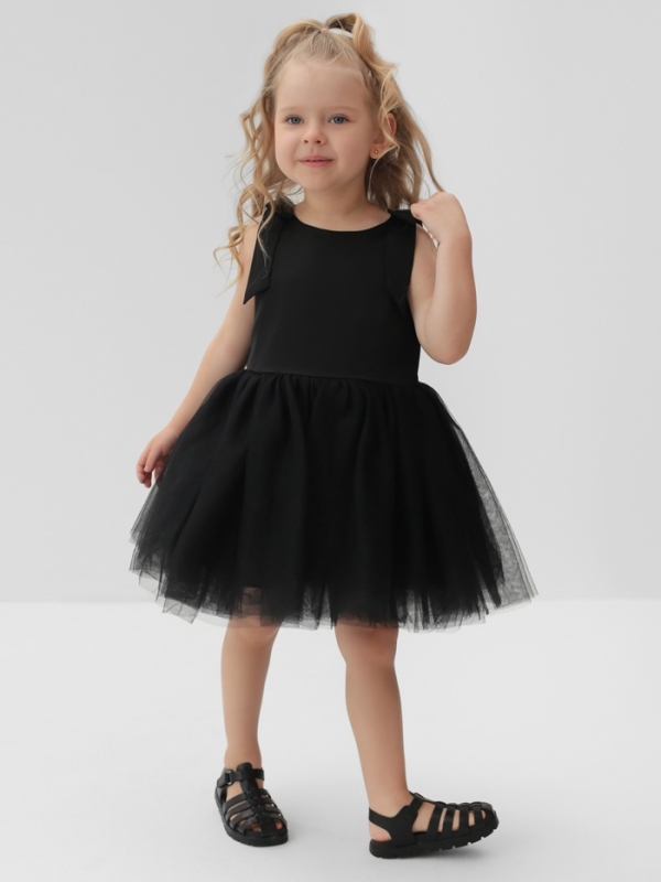 Платье нарядное детское MINAKU: PartyDress цвет чёрный, рост 116