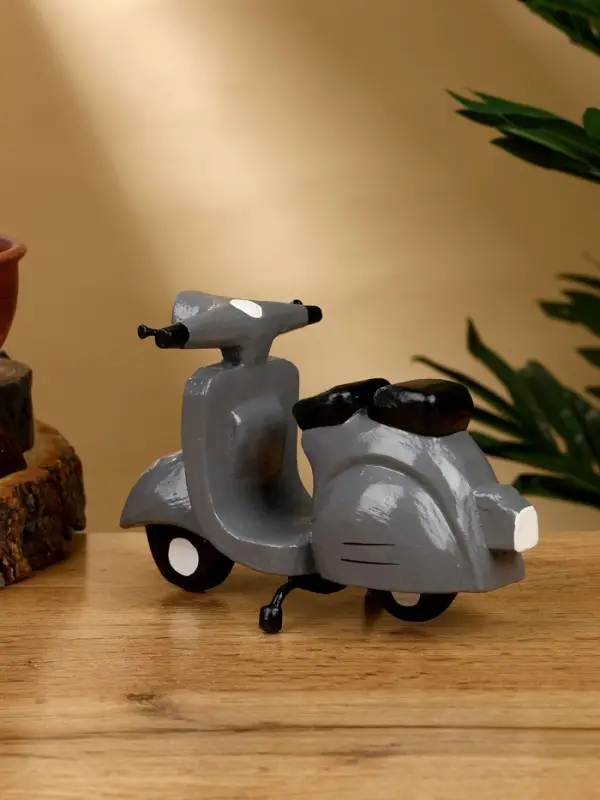 Сувенир "Мопед" дерево 15х9х10 см, цв. серый