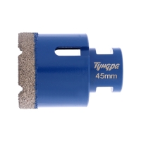 Коронка алмазная ТУНДРА, для УШМ, 45 х 35.8 мм, М14