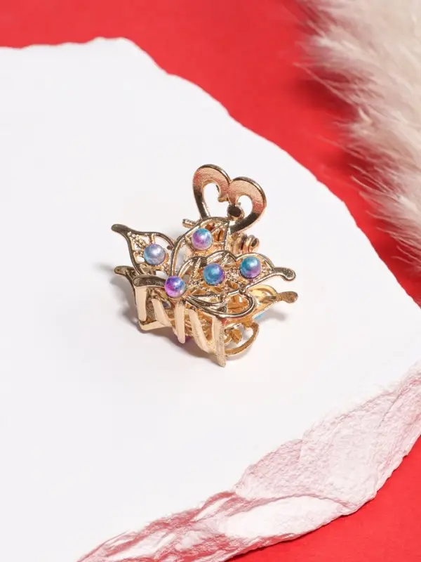 Крабик для волос &laquo;Адель&raquo;, бабочка, 2.5 см, золото