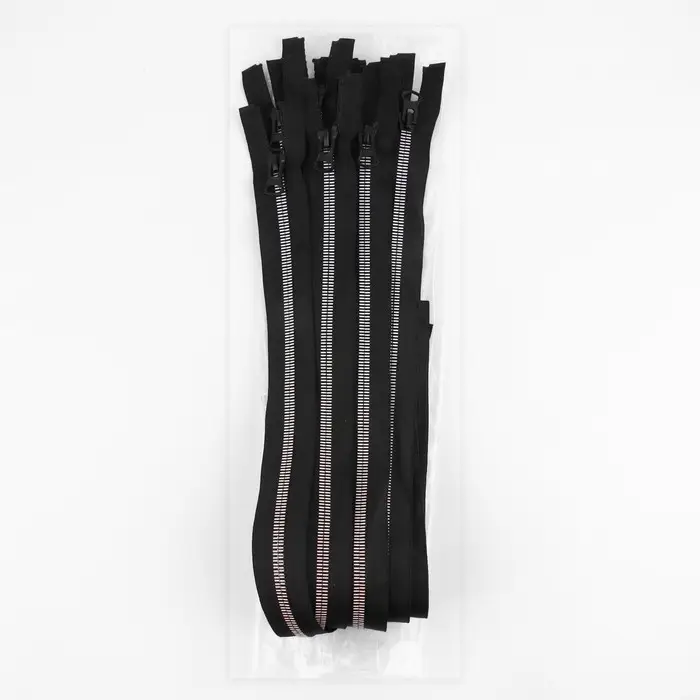 Молния &laquo;Трактор&raquo;, №8, разъёмная, замок автомат, 60 см, чёрная, белая