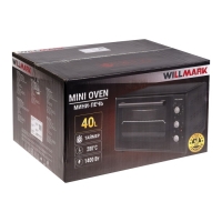 Мини-печь WILLMARK WOF-405W, 1500 Вт, 40 л, таймер, до 280&deg;С, белая