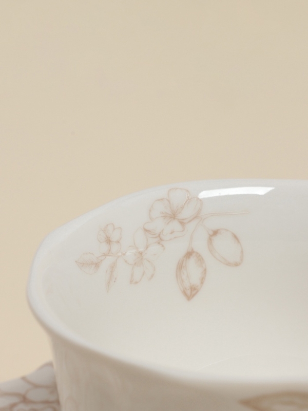 Чайная пара SL Home &laquo;Аманде&raquo;, чашка 220 мл, блюдце 17&times;17&times;2 см, фарфор, белая