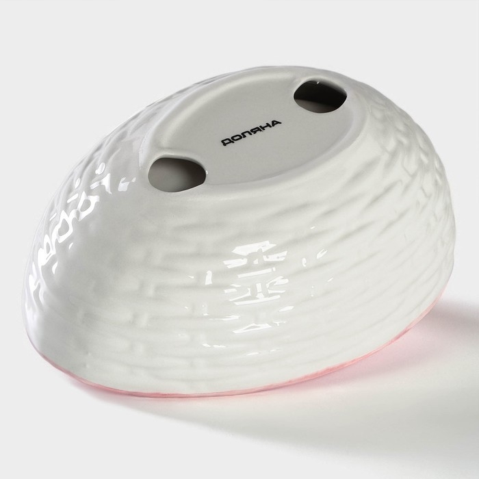 Салатник Доляна &laquo;Зайка&raquo;, 430 мл, 18&times;14&times;11 см, цвет розовый