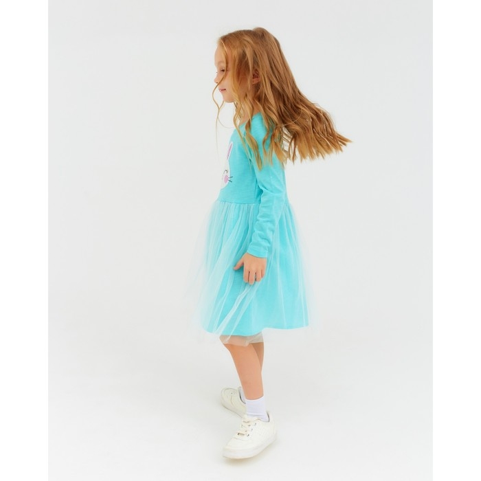 Платье для девочки, цвет мятный, рост 104 см Платье для девочки, цвет мятный, рост 104 см