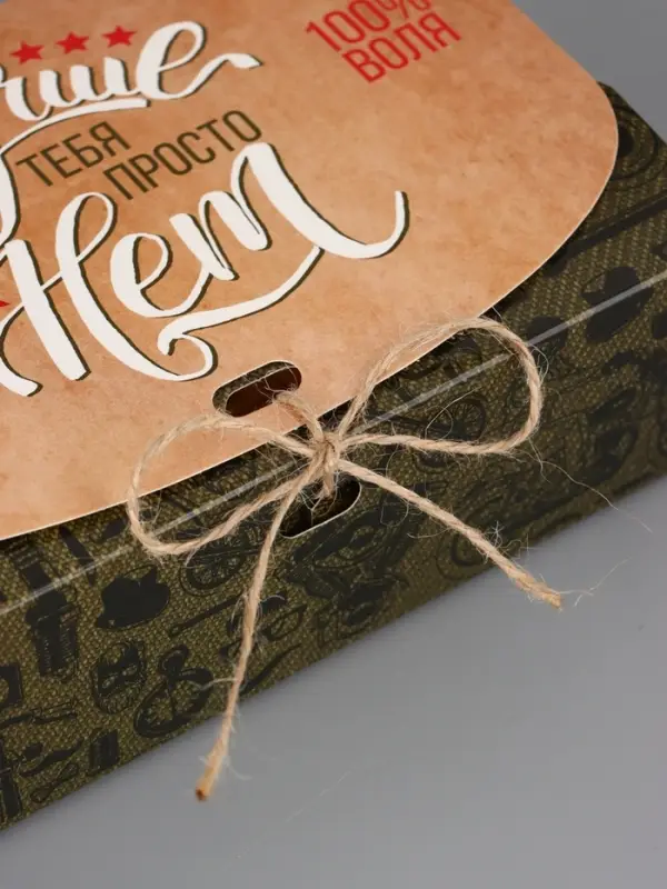 Подарочная коробка сборная с окном &laquo;Мужская&raquo;, 16.5&times;11, 5&times;5 см