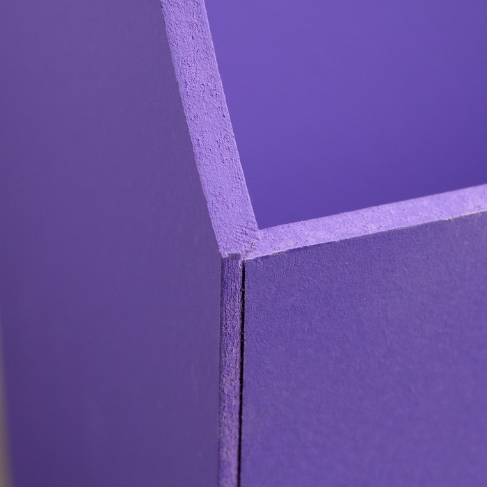 Кашпо деревянное "Виллиан Лонг", с ручкой, 25&times;12,5&times;10(28) см Фиолетовый