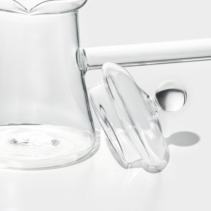 Турка стеклянная с крышкой Magistro &laquo;Арабика&raquo;, 350 мл, 19&times;8,5&times;14 см