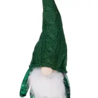 Фигура текстиль &laquo;Гном в зелёном&raquo; 42 см, 1 LED, от батареек AG13&times;3, свечение тёплое белое