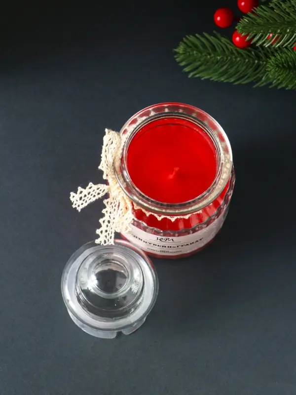 Свеча ароматическая в банке "Глинтвейн&гранат" 45 ч