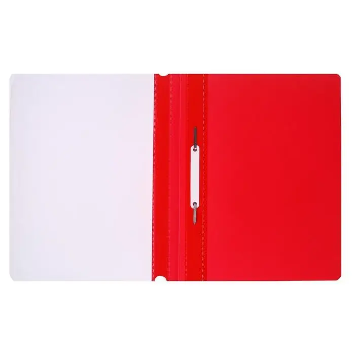 Папка-скоросшиватель Calligrata, А4, 180 мкм, красная, прозрачный верх