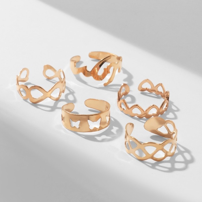 Кольцо набор 5 штук «Идеальные пальчики» мечта, цвет МИКС Кольцо набор 5 штук «Идеальные пальчики» мечта, цвет МИКС