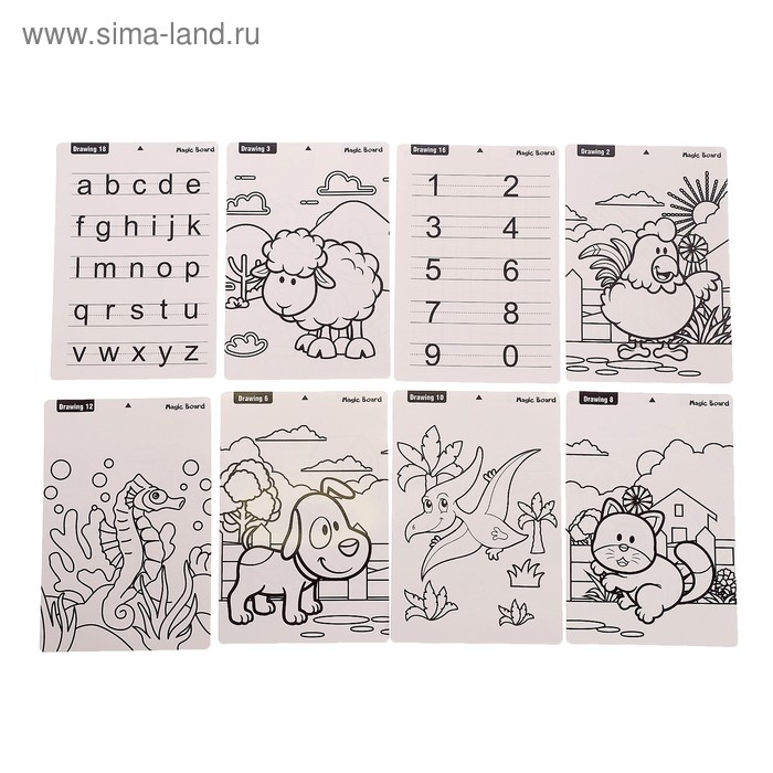 Планшет для рисования 3D &laquo;Зайка&raquo;, с ручками и карточками, цвет МИКС