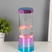 Светильник "Медузы" LED, RGB, USB, 3-5Вт, розово-голубой металлик 9х9х3 см