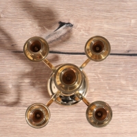 Подсвечник на 5 свечей, латунь 20х20х23 см