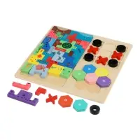 Деревянный  пазл Тетрис 3 в 1