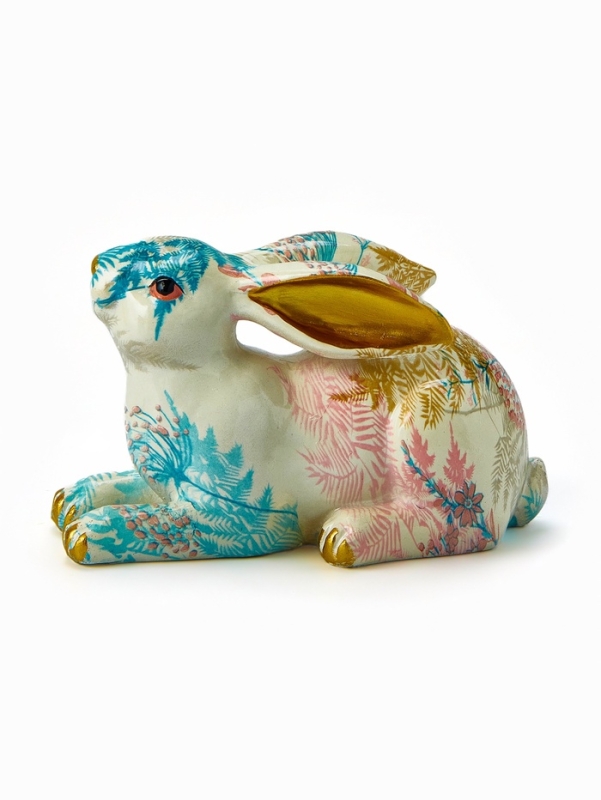 Фигура "Весенний зайчик" лежит, 10х19х12см