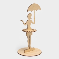 Салфетница деревянная &laquo;Девушка с зонтиком&raquo;, 25&times;13&times;13 см