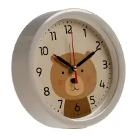 Будильник "Медвежонок", плавный ход, d=15см, бежевый