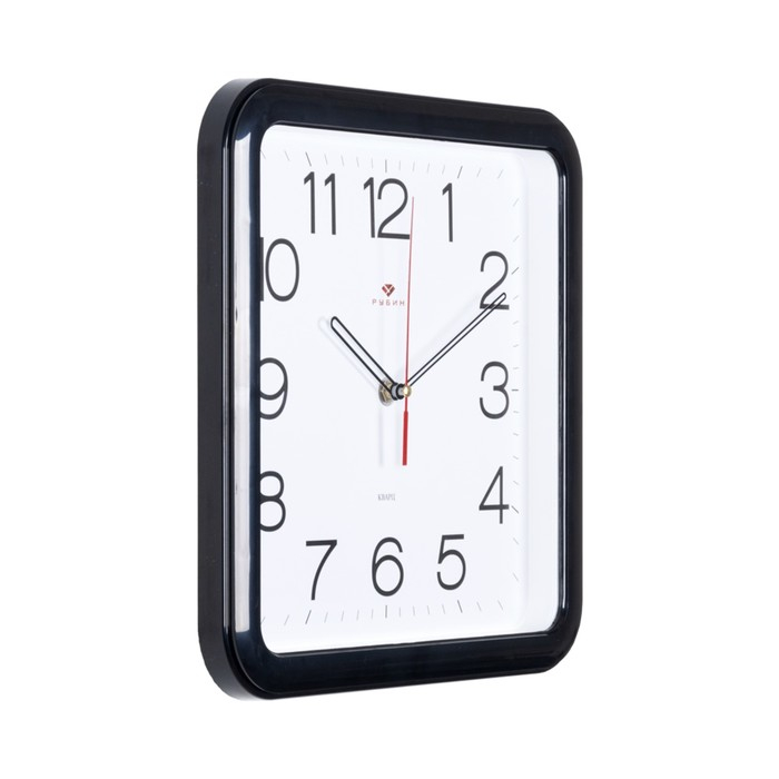 Часы настенные, интерьерные, 29 &times; 29 см, бесшумные, черные