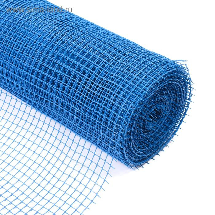 Сетка садовая, 1 &times; 20 м, ячейка ромб 15 &times; 15 мм, пластиковая, синяя, Greengo
