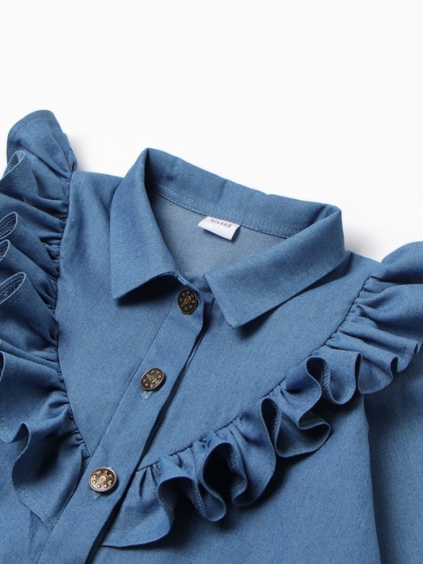 Платье для девочки MINAKU: Jeans collection, цвет голубой, рост 104 см