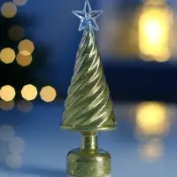 Фигура светодиодная "Елочка конус", 1 LED, 15х5 см, от бат. 3xAG13, Т/БЕЛЫЙ