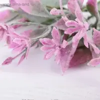 Букет искусственный &laquo;Цветочки с листиками&raquo; с напылением, 22 см, МИКС