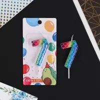 Свеча для торта, цифра &laquo;7&raquo;, разноцветная, 5,5 х 8 см.