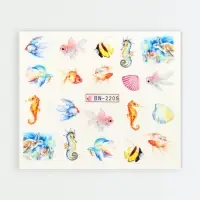 Слайдеры для ногтей &laquo;Рыбки&raquo;, разноцветные