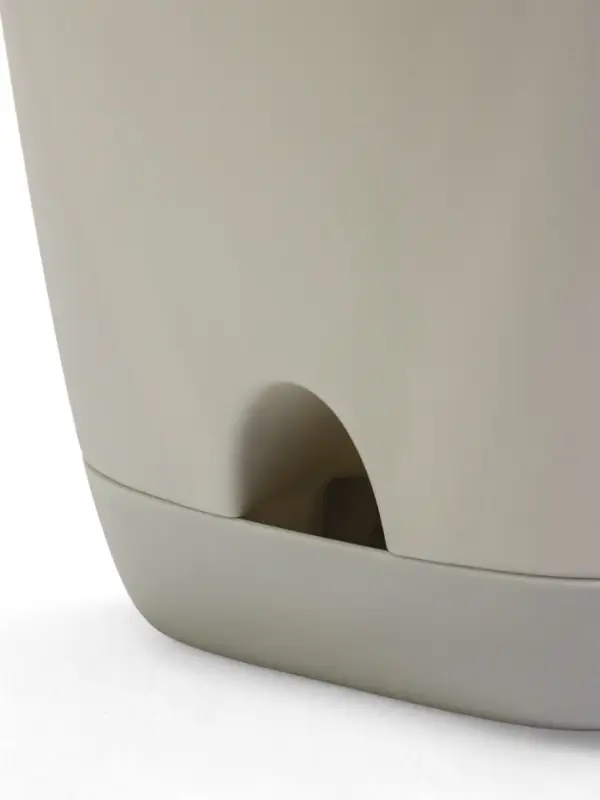 Кашпо с прикорневым поливом 2 л  D-14,5см, H-15см серый "Гранд"