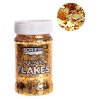 Поталь в хлопьях, золото, 100 мл, Pentart "Барокко" (40093) Поталь в хлопьях, золото, 100 мл, Pentart "Барокко" (40093)