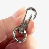 Карабины металл 6,2гр 4,2*1,6см/12*2мм (наб 2шт цена за наб) серебряный TR